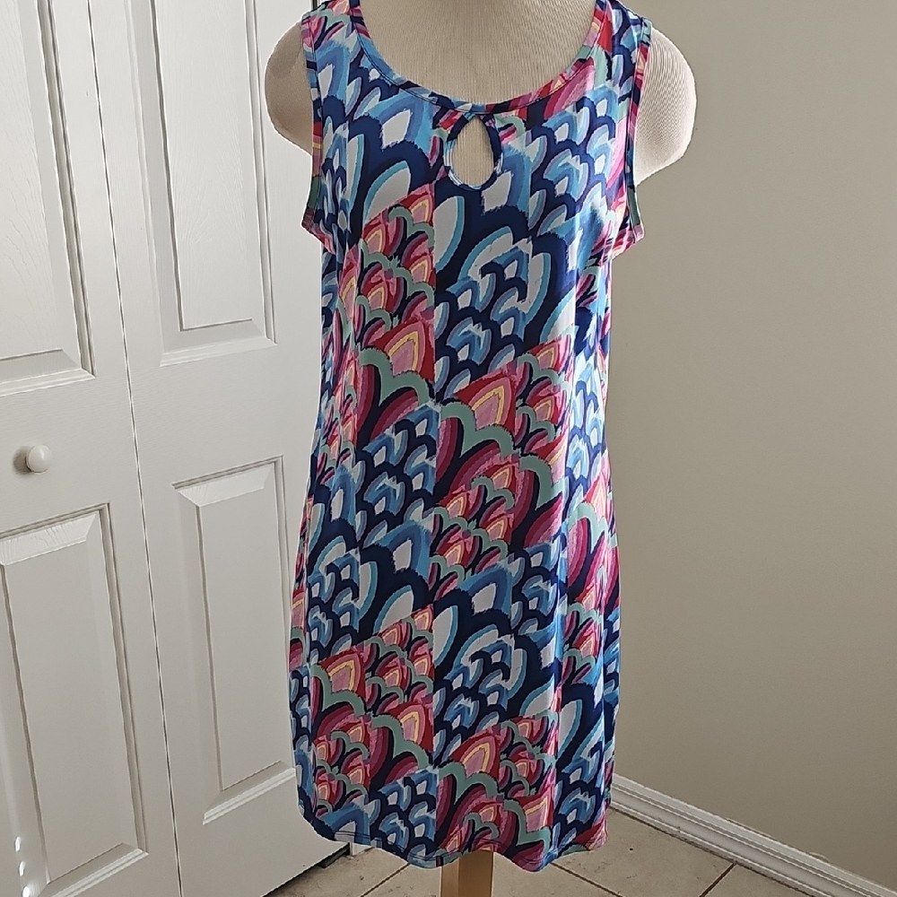 PARADISE BAY, Mini Shift Dress. Size Meduim. Bright Colorful